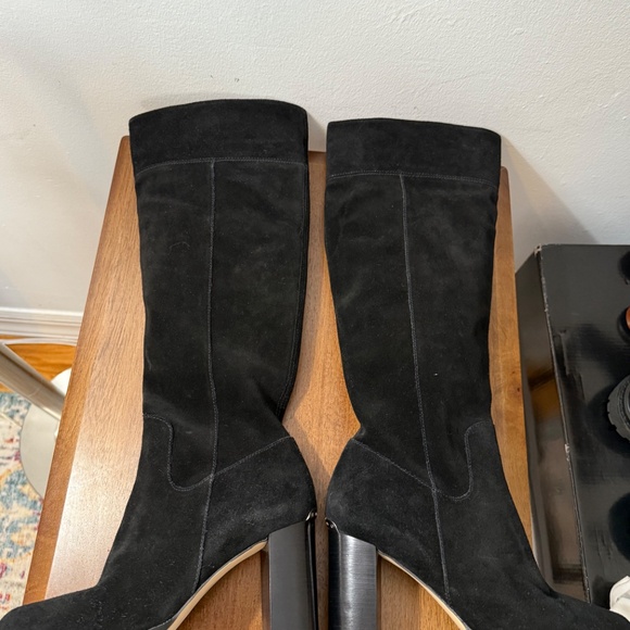 Michael Kors Knee High Suede BlackTall Heeled Boots - Picture 10 of 11
